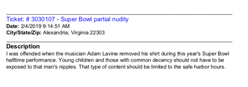 Illustration for article titled America Vs. Adam Levine's Nipples: All The FCC Viewer Complaints About The Super Bowl Halftime Show